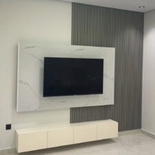 κατασκευή επίπλου τηλεόρασης Woodline Saliveros
