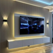tv έπιπλο με πηχάκια Woodline Saliveros