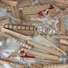 Διακοσμητική ξύλινη μπορντούρα για έπιπλα σε φυσικό χρώμα ξύλου