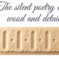 Ξύλινη μπορντούρα διακόσμησης επίπλων σε ακατέργαστη μορφή