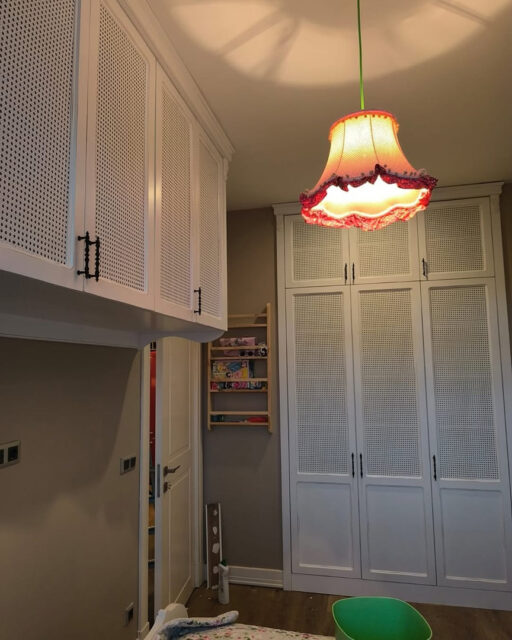 κουζίνα με ψαθωτό σχέδιο