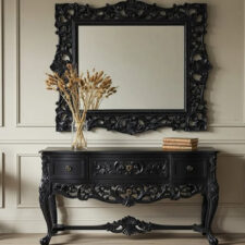 Κονσόλα από ξύλο δρυς με vintage πινελιές