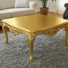 Κομψό χρυσό τραπεζάκι σαλονιού