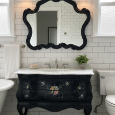 επιπλο μπάνιου με ζωγραφιστό σχέδιο